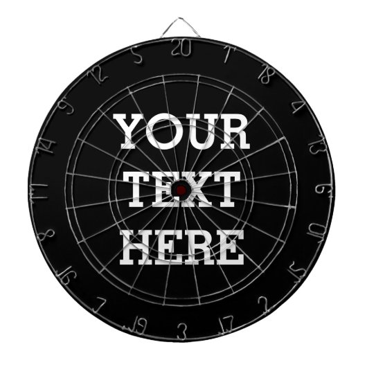 Voeg hier zwart-wit uw eigen aangepaste tekst toe dartbord (Voorkant)