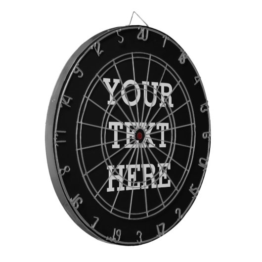 Voeg hier zwart-wit uw eigen aangepaste tekst toe dartbord (Voorkant Links)