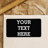 Voeg hier zwart-wit uw eigen aangepaste tekst toe etiket