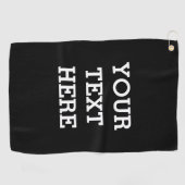 Voeg hier zwart-wit uw eigen aangepaste tekst toe golfhanddoek (Horizontaal)