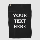 Voeg hier zwart-wit uw eigen aangepaste tekst toe golfhanddoek (Voorkant)