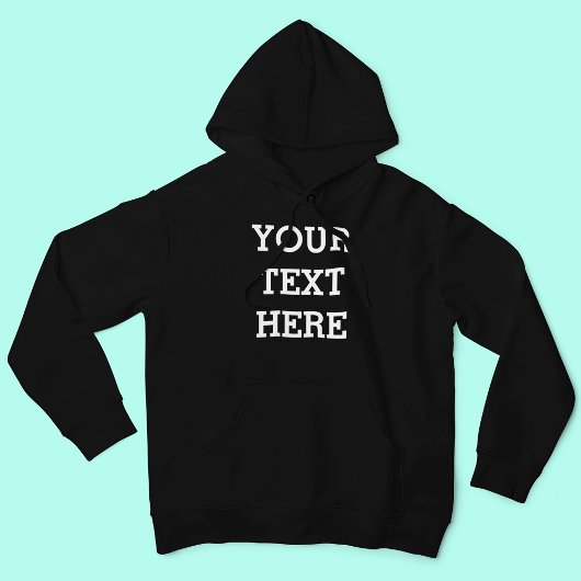 Voeg hier zwart-wit uw eigen aangepaste tekst toe hoodie