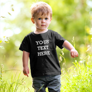 Voeg hier zwart-wit uw eigen aangepaste tekst toe kinder shirts