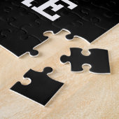 Voeg hier zwart-wit uw eigen aangepaste tekst toe legpuzzel (Zijkant)