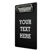 Voeg hier zwart-wit uw eigen aangepaste tekst toe mini klembord (Angled2)