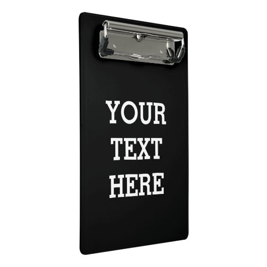 Voeg hier zwart-wit uw eigen aangepaste tekst toe mini klembord (Schuin)