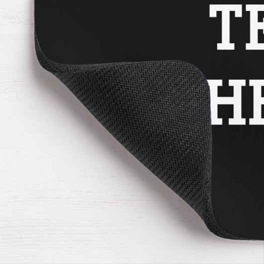 Voeg hier zwart-wit uw eigen aangepaste tekst toe muismat (Hoek)