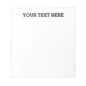 Voeg hier zwart-wit uw eigen aangepaste tekst toe notitieblok (Voorkant)