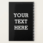 Voeg hier zwart-wit uw eigen aangepaste tekst toe planner (Achterkant)