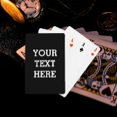 Voeg hier zwart-wit uw eigen aangepaste tekst toe pokerkaarten