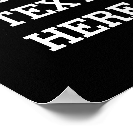 Voeg hier zwart-wit uw eigen aangepaste tekst toe poster (Hoek)