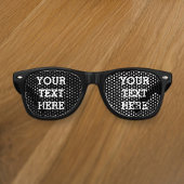 Voeg hier zwart-wit uw eigen aangepaste tekst toe retro zonnebril