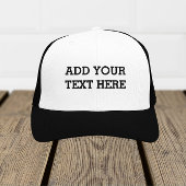 Voeg hier zwart-wit uw eigen aangepaste tekst toe trucker pet