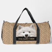 Voeg hondennaam, Jouw naam, Samoyed toe Plunjezak (Voorkant)