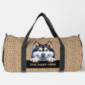 Voeg hondennaam Jouw naam, Siberische Husky Plunjezak (Voorkant)