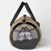 Voeg hondennaam Jouw naam, Siberische Husky Plunjezak (Rechts)