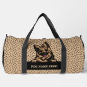 Voeg hondennaam of Jouw naam toe, Duitse herder +  Plunjezak (Voorkant)