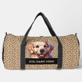 Voeg hondennaam of Jouw naam toe, Golden Retriever Plunjezak (Voorkant)