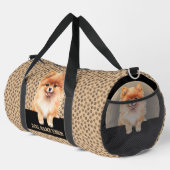 Voeg hondennaam of Jouw naam toe, Pommeraans Plunjezak (Rechterhoek)