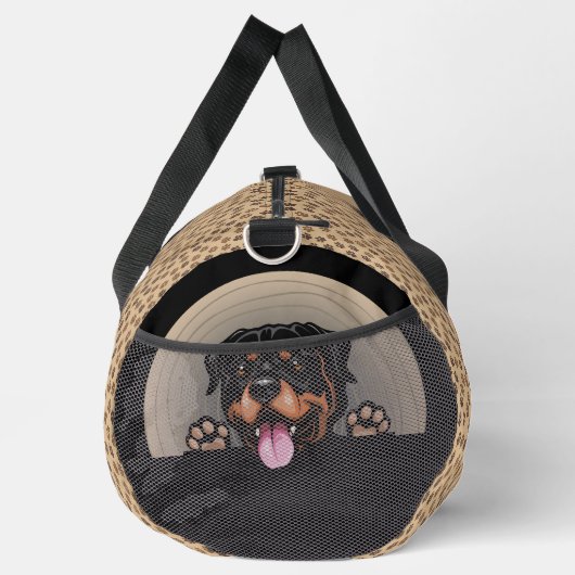 Voeg hondennaam of Jouw naam toe, Rottweiler + Paw Plunjezak (Rechts)