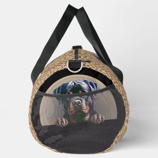 Voeg hondennaam of Jouw naam toe, Rottweiler Plunjezak (Rechts)