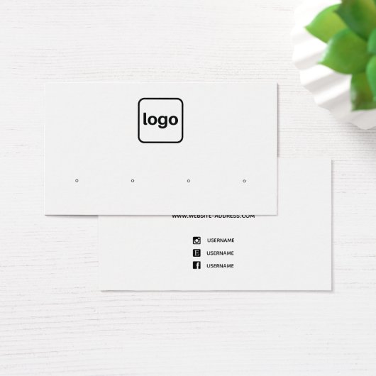 Voeg Horizontaal vier-stootje Logo toe Visitekaartje (Bureau)