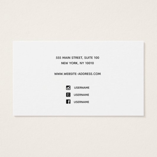 Voeg Horizontaal vier-stootje Logo toe Visitekaartje (Achterkant)