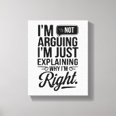 Voeg Humor toe aan uw ruimte - Bold & Witty Canvas Afdruk (Voorkant)