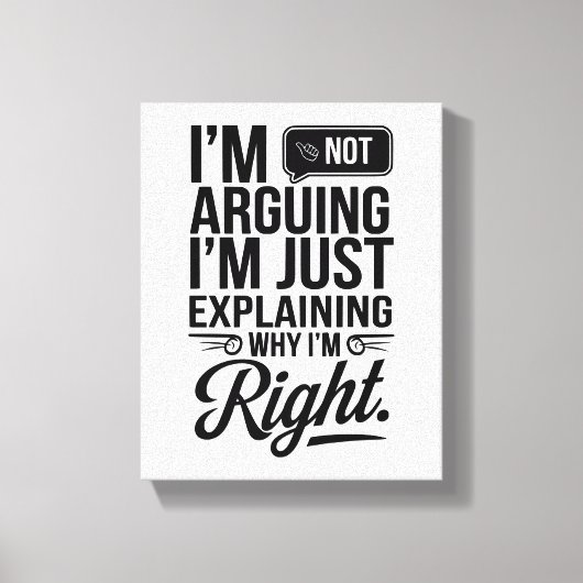 Voeg Humor toe aan uw ruimte - Bold & Witty Canvas Afdruk (Voorkant)