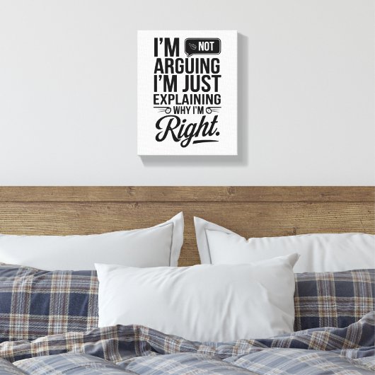 Voeg Humor toe aan uw ruimte - Bold & Witty Canvas Afdruk (Insitu (Slaapkamer))