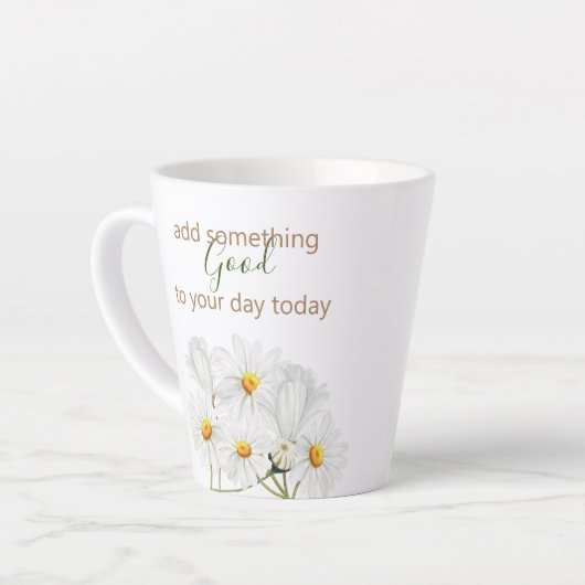 Voeg iets goede dagen-Mok toe Latte Mok (Linkerhoek)