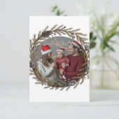 Voeg iets toe Ons eerste kerstfeest samen Bedankkaart (Staand voorkant)