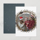 Voeg iets toe Ons eerste kerstfeest samen Bedankkaart (Voorkant / Achterkant)