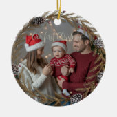 Voeg iets toe Ons eerste kerstfeest samen Keramisch Ornament (Voorkant)
