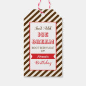 Voeg Ijs toe, Root Beer Float Favor Labels Cadeaulabel (Voorkant)