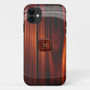Voeg Initiaal Cool Varnned Wood toe iPhone 5 Hoesj 11 Hoesje
