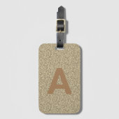 Voeg initiaal monogram persoonlijk Glitter toe Bagagelabel (Voorkant (verticaal))