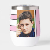 Voeg initiaal naam 2 foto's roze (Voorkant)