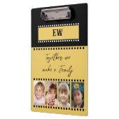 Voeg initialen 8 familiefoto's zwart toe klembord (Links)