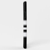 Voeg initialen en de naam striped wit en zwarte to Case-Mate iPhone case (Achterkant/rechts)