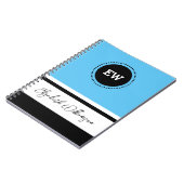 Voeg initialen en noem blauw en zwart toe notitieboek (Linkerzijde)