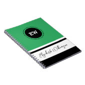 Voeg initialen en noem groen en zwart toe notitieboek (Rechterzijde)