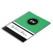 Voeg initialen en noem groen en zwart toe notitieboek (Linkerzijde)