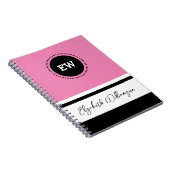 Voeg initialen en noem roze en zwart toe notitieboek (Rechterzijde)