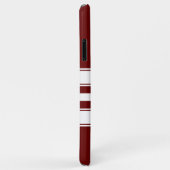 Voeg initialen toe en noem de gestreepte witte en  Case-Mate iPhone case (Achterkant/rechts)