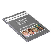 Voeg initialen toe naam 4 foto's grijs wit notitieboek (Rechterzijde)