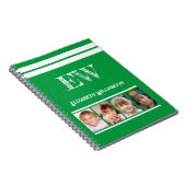 Voeg initialen toe naam 4 foto's groen wit notitieboek (Rechterzijde)