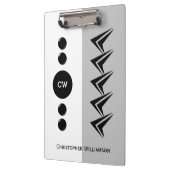 Voeg initialen toe noemen wit en grijs klembord (Links)