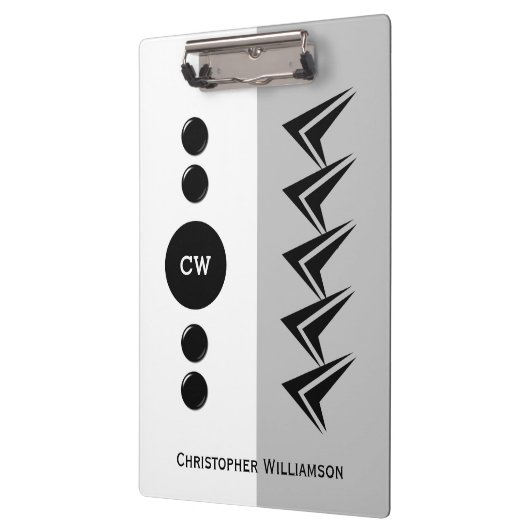 Voeg initialen toe noemen wit en grijs klembord (Links)