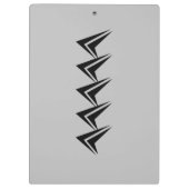 Voeg initialen toe noemen wit en grijs klembord (Achterkant)